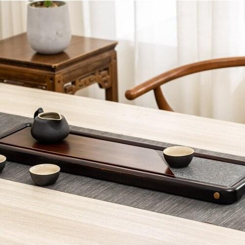 Natural overall Wooden Tea Tray Chinese tea table Tea Set High Quality Double-use solid wood serving tray Teaware Accessories ZM
