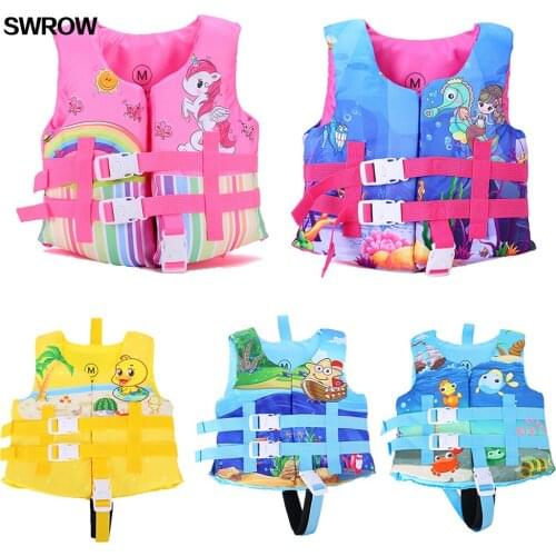 2021 Kids Life Vest Floating Girls Jacket Boy Swimsuit Sunscreen Floating Power Swimming Pool Accessories for Drifting Boating