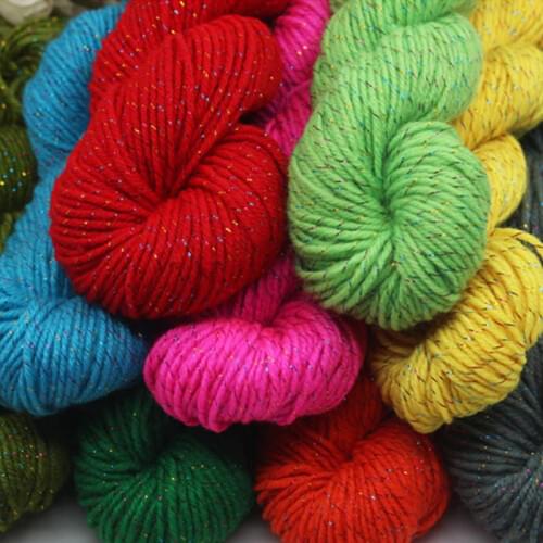 Hand Knitting Acrylic Fiber Yarn Colorful Hand Knitted Crochet Yarn Wool DIY Shose Scarf Knitted Thread Yarn