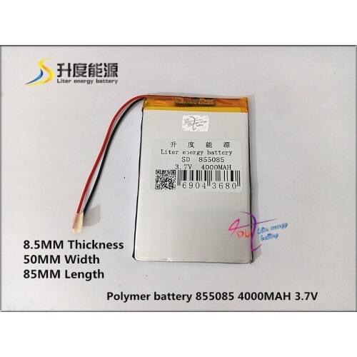 Size 855085 3.7V 4000mah Lithium polymer Battery For Tablet PCs PDA Diital Products