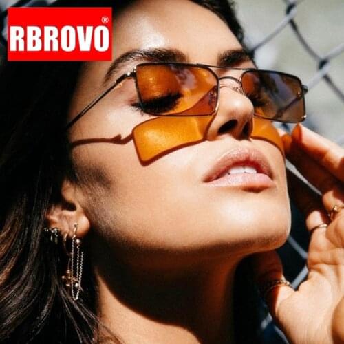 RBROVO Luxury Brand Designer Sunglasses Women 2021 High Quality Square Sunglasses Women Vintage Glasses Mirror Oculos Feminino