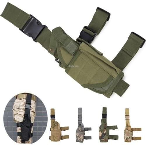 Adjustable Tactical Gun Holster Airsoft Hunting Gun Case Drop Leg Thigh Military Gun Pouch for Glock Beretta Handgun