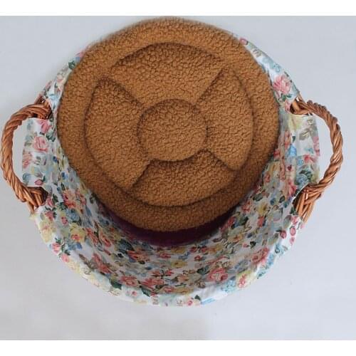 Newborn Baby Photography Props Floor Basket Cradle Blanket Toddler Photo Shooting Background Infant Carpet Mat