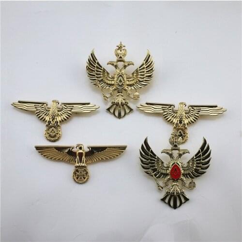 Retro exaggerated drop of glaze eagle brooch Enamel cross Boutonniere pin factory direct