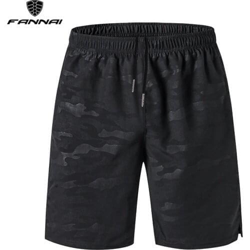 New FANNAI Running Shorts Men Sports CrossFit Breathable Drawstring Zipper Pocket Quick Drying Walking Jogging Training Gym