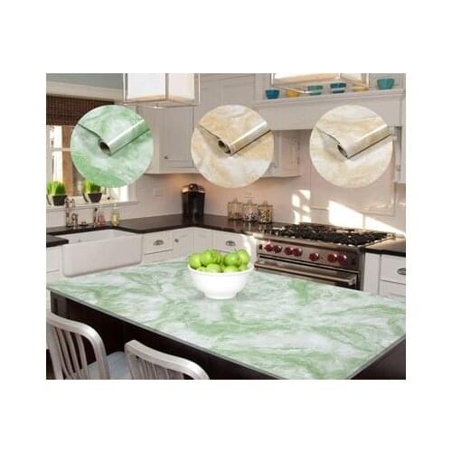 Thicken Marble Sticker Kitchen Countertop Furniture Renovation Sticker Desktop Waterproof Oilproof Wallpaper