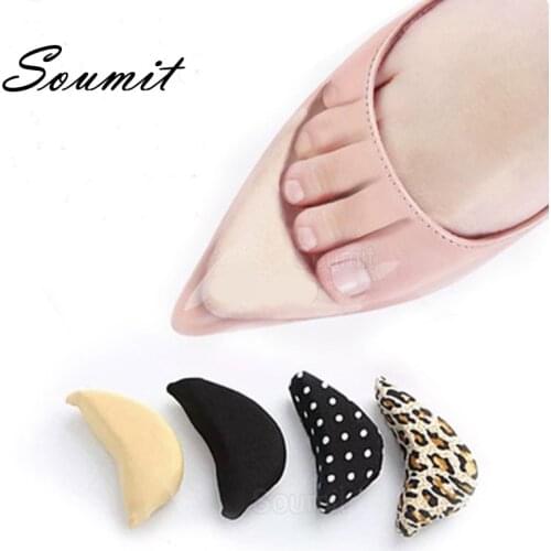 Sponge Forefoot Insert Pad for Women High Heels Toe Plug Half Cushion Foot Filler Insoles Adjustment Size Anti-Pain Shoes Pads