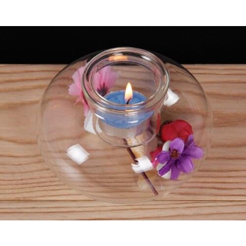 1PC Fashion Glass Candle Holders Transparent Candlesticks Romantic Dinner Home Decoration Candle Holder LD 152