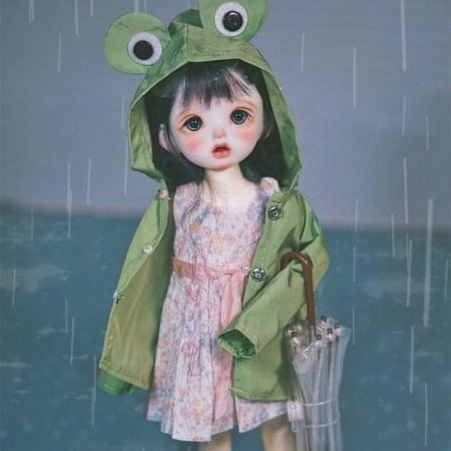 Adollya Fashion 1/6 BJD Doll Clothes Raincoat Green Yellow Cute Accessories Toys For Girls Kawaii Clothes Accessories For Dolls