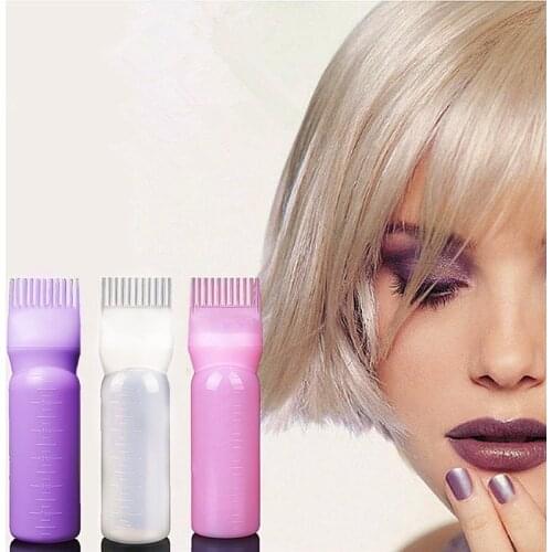 120ml Womens Fashion Hair Dye Bottle Applicator Brush Dispensing Salon Hairdressing Tool