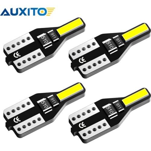 AUXITO 4Pcs W5W 12v Led Bulb T10 Super Bright Led Car Interior Lamp 12V For Peugeot 206 207 208 306 307 308 Lada Vesta Seat Leon