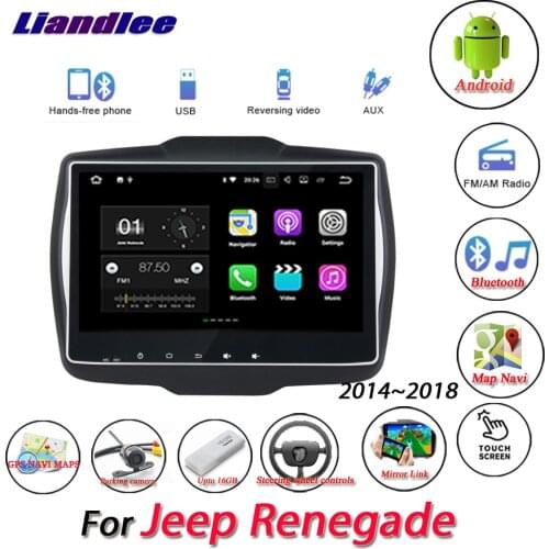 Car Android Multimedia System For Jeep Renegade 2014-2018 Auto Radio GPS Navigation HD Touch Screen