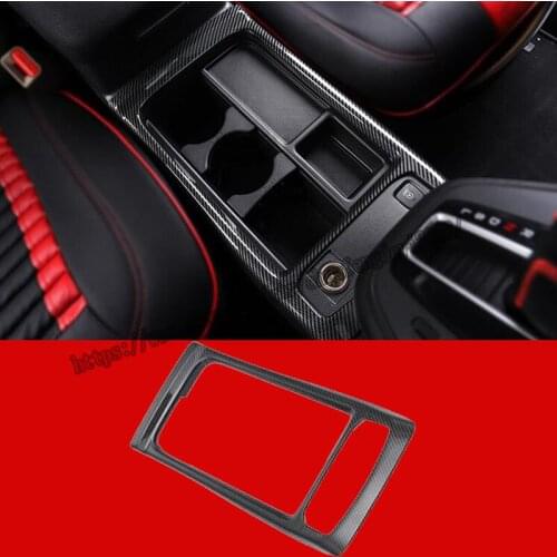 For Honda CRV 2012-2016 Carbon Fiber central console water cup cover trim 1pcs