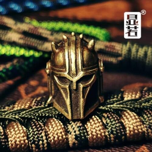 EDC Bronze Knife Beads A Pendant Paracord Outdoor DIY Decorations Creative Handmade Camping Gear EDC Tools