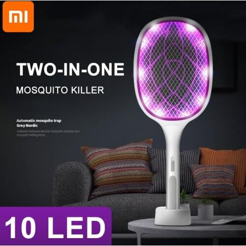 Xiaomi Electric Two-in-One 10 LED Trap Mosquito Killer Lamp 3000V Bug Zapper USB Rechargeable Anti Insect Bug Zapper Summer