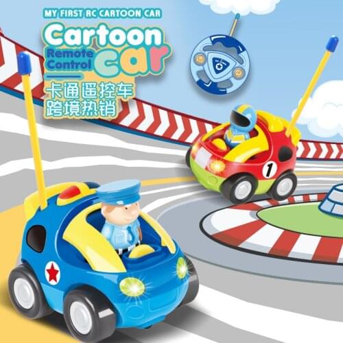 Cartoon R/C Race Car Radio Control Toys Remote Control Car With Music Lights For Baby Boy Kids & Children