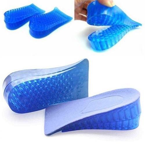 Hot Unisex Silicone Lift Height Increase Double Layers Shoe Insoles Heel Insert Pad Suitable for appointment, wedding, party