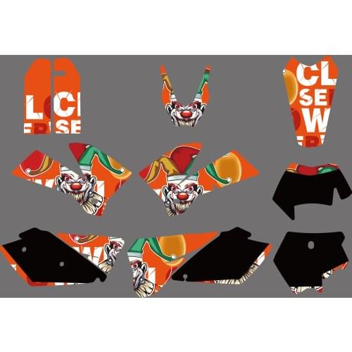 Motocross Graphic Backgrounds Full Decal Sticker For KTM SX XC XCW EXC SXF XCF XCFW EXCR MXC 125 200 250 300 400 450 525 Cunstom