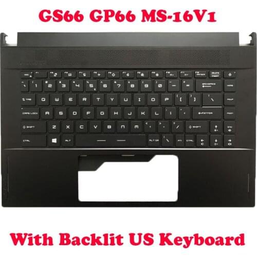 GS66 GP66 GE66 RGB Backlit PalmRest&US Keyboard For MSI GS66 Stealth 10SD 10SE 10SF 10SFS 10SGS MS-16V1 15.6' English NO Frame