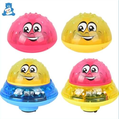 LED Flashing Bath Toys Funny Baby Electric Induction Sprinkler Ball Light Music Water Spray Ball Swimming Bathroom Toys for Kids