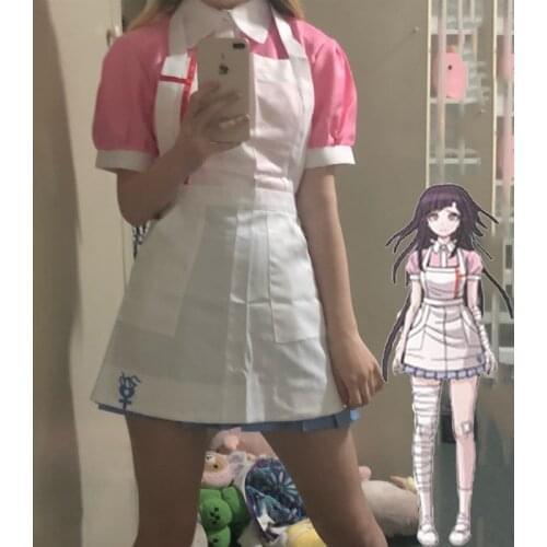 Dangan Ronpa 2 Mikan Tsumiki Danganronpa Dress Cosplay Costume Danganronpa Tsumiki Mikan Tsumiki Costume Women Halloween Outfit