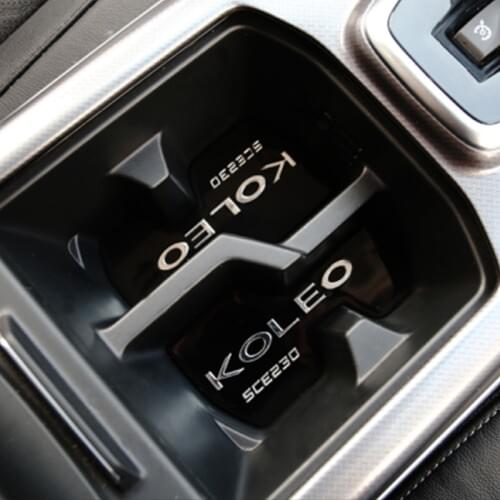 Foal Burning Aluminum alloy water cup mat or central control pad for Renault Koleos for Samsung QM6 2017 2018 Accessories