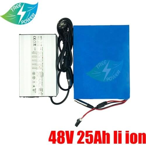 48v 25ah lithium ion battery 48v 25ah li-ion electric bike battery pack for 48v e-bike fiets scooter 2000w + 3A charger
