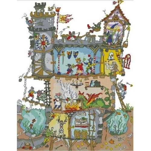 N40X49CM, 14CT DMC Cross Stitch,Sets Top Quality cute lovely counted cross stitch kit bothy threads pirate boat house