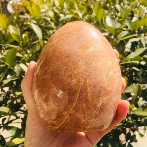 Natural peach moon stone ball quartz stone crystal ornaments repair Reiki decoration gifts 1pc