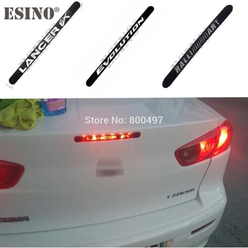 New Car Styling Car Cover Car Protector Carbon Fiber Vinyl Sticker Brake Light Hatch Back Decoration for Mitsubishi LANCER EX