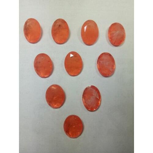 Natural Crystal Splice Glass 12*16mm Orange 10piece Good Quality Normal Cut Oval Gem Stones Glass Natural Crystal CB23