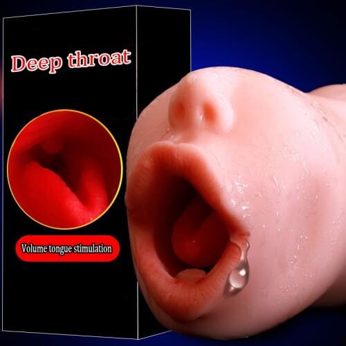 Super Soft Mouth Masturbator Blowjob Vagina Real Pussy Male Masturbation Deep Throat Oral Masturbator Adult Sex Toys For Men