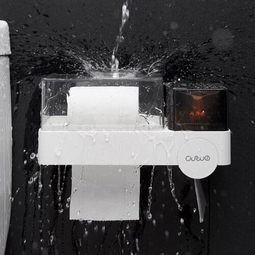 Toilet tissue box toilet free punch paper roll creative home bathroom toilet paper waterproof rack pumping tray Shelf CL52103