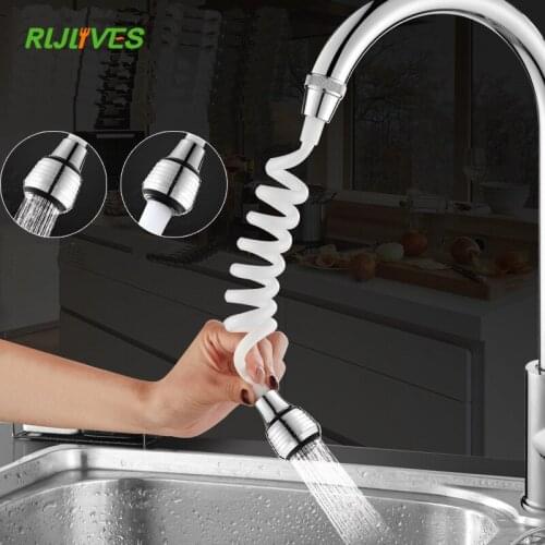 Household Kitchen Faucet Lengthen Sprinkler Long Hose Portable Korah Shrinkage Foaming Shower Tap Faucet Extender