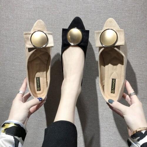 Womens flat shoes spring and autumn Shallow mouth soft and comfortable skin-friendly dating casual platform women shoes U19-95