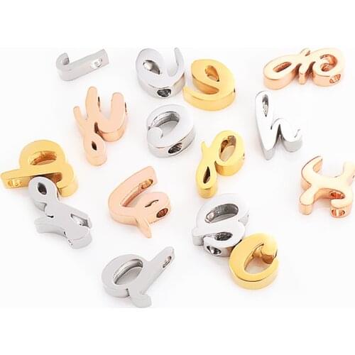 10 pcs Stainless Steel Initial Letter A-Z Letter Charms for Jewelry DIY Charms Bracelet Necklace Making Accessories