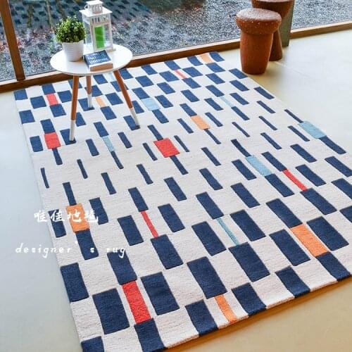 100% Acrylic Carpet Modern Simple Living Room Bedroom Square Shaped Custom Carpet Rugs and Carpets for Home Living Room