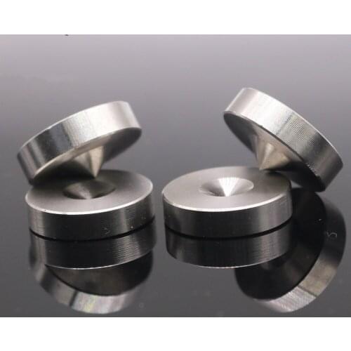 4Pcs audio Steel Speaker Spike Isolation Feet Brass Cone CD Amplifier Stand for speaker amp