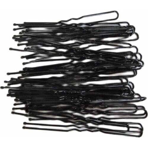 Free shipping 6.5cm length black simple hair pins metail U shape hair bobby pins 100pcs x 10