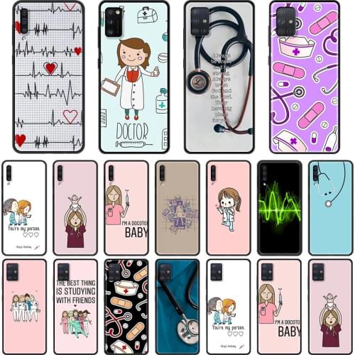 Case for Samsung Galaxy A51 A71 5G A50 A70 A11 A21s A31 A41 A42 A91 A01 TPU Soft Cases Cover Nurse Medical Medicine