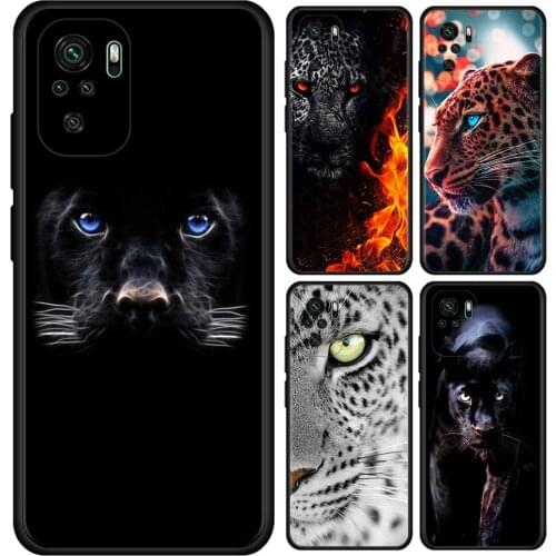 Panther Cheetah Cover For Xiaomi Redmi Note 9S 9 8 9T 7 8T 10 Pro Max 5G TPU Cell Phone Case Black Soft Shell Coque Capa