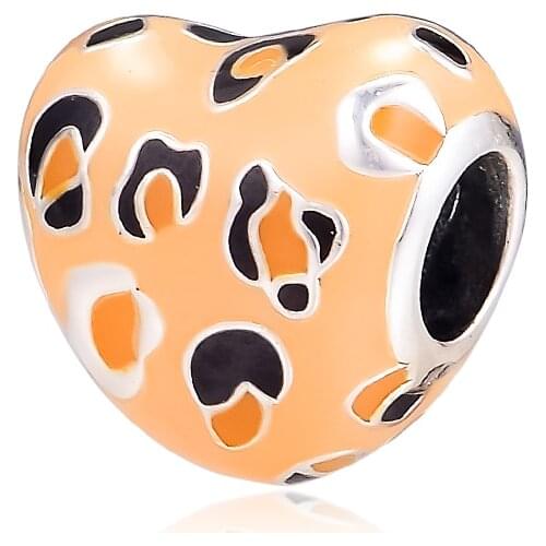 CKK Silver 925 Jewelry Spotted Heart Charm Fashion Beads Fits Original Bracelets Sterling Silver Making