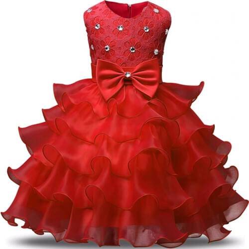 Kids Dresses For Girls Summer Ball Gown Party Evening Children Costume Bow Princess Birthday Communion Dresse 2-6 Years Vestidos
