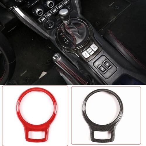For Toyota 86/Subaru BRZ 2012-2020 ABS Carbon Fiber/Red Car Console Gear Decorative Panel Car Interior Accessories