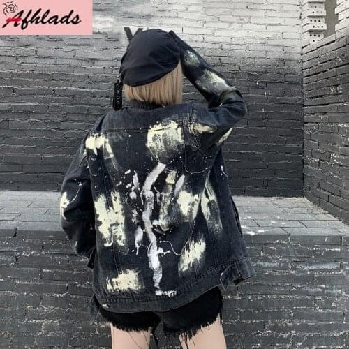 Denim Jacket Womens Autumn New Women Style Korean Fashion Outerwear Loose Streetwear Hip-Hop Designer Vintage Jackets