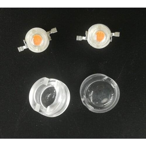 13mm 1W 3W Mini LED Lens 15 30 45 60 90 100 Degree for IR CCTV LED PCB Convex Acrylic Lens With Holder Reflector Collimator