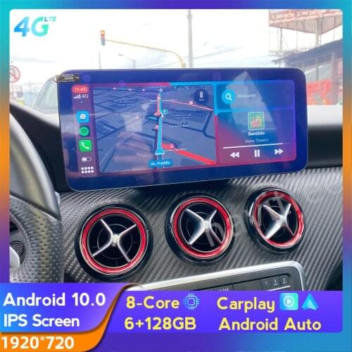 Android 10 8G+128G 8 Core Touch Screen Multimedia Player Display Navigation GPS For Mercedes Benz A CLA GLA CLass w176 2013-2018