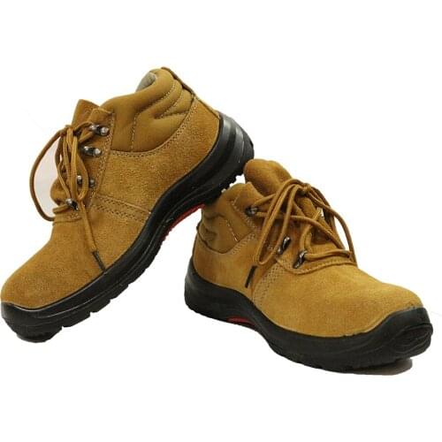 Sell mens breathable and heat-resistant shoes, cowhide protective shoes, anti-smashing anti-piercing safety protective shoes