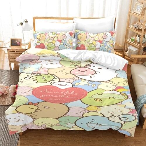 New Bio Printed Bedding Set 2/3 Double Queen King Size Down Quilt Cover Pillowcase Adult Children Bedding