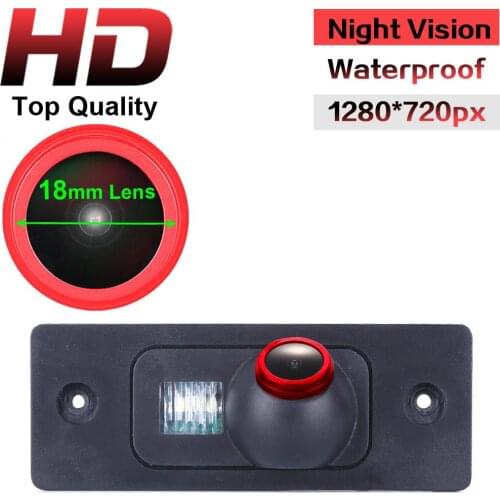 Red 1280*720 pixels 1000TV lines parking reverse camera for VW Passat Sharan Bora Skoda Scirocco Fabia Audi TT 8J 2007
